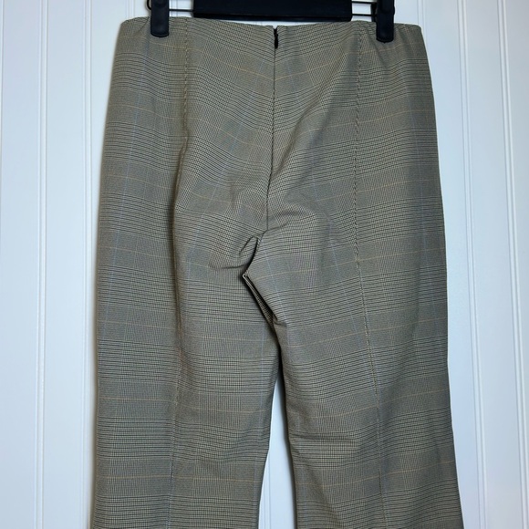 Rag & Bone Plaid Flare Pants in Gray and Brown Size 8 Back Zipper Stretch - Picture 12 of 16